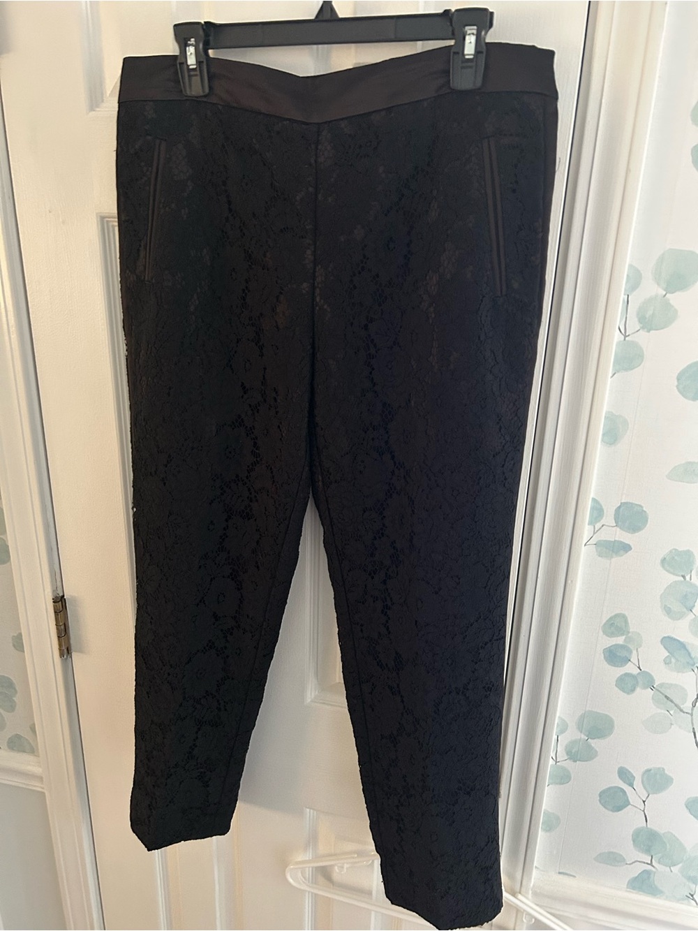 Zara Black Lace Ankle Pants